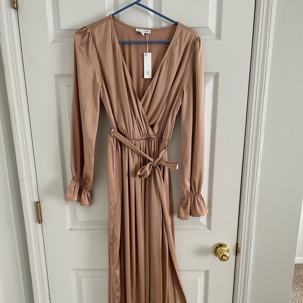 Champagne maxi dress NWT